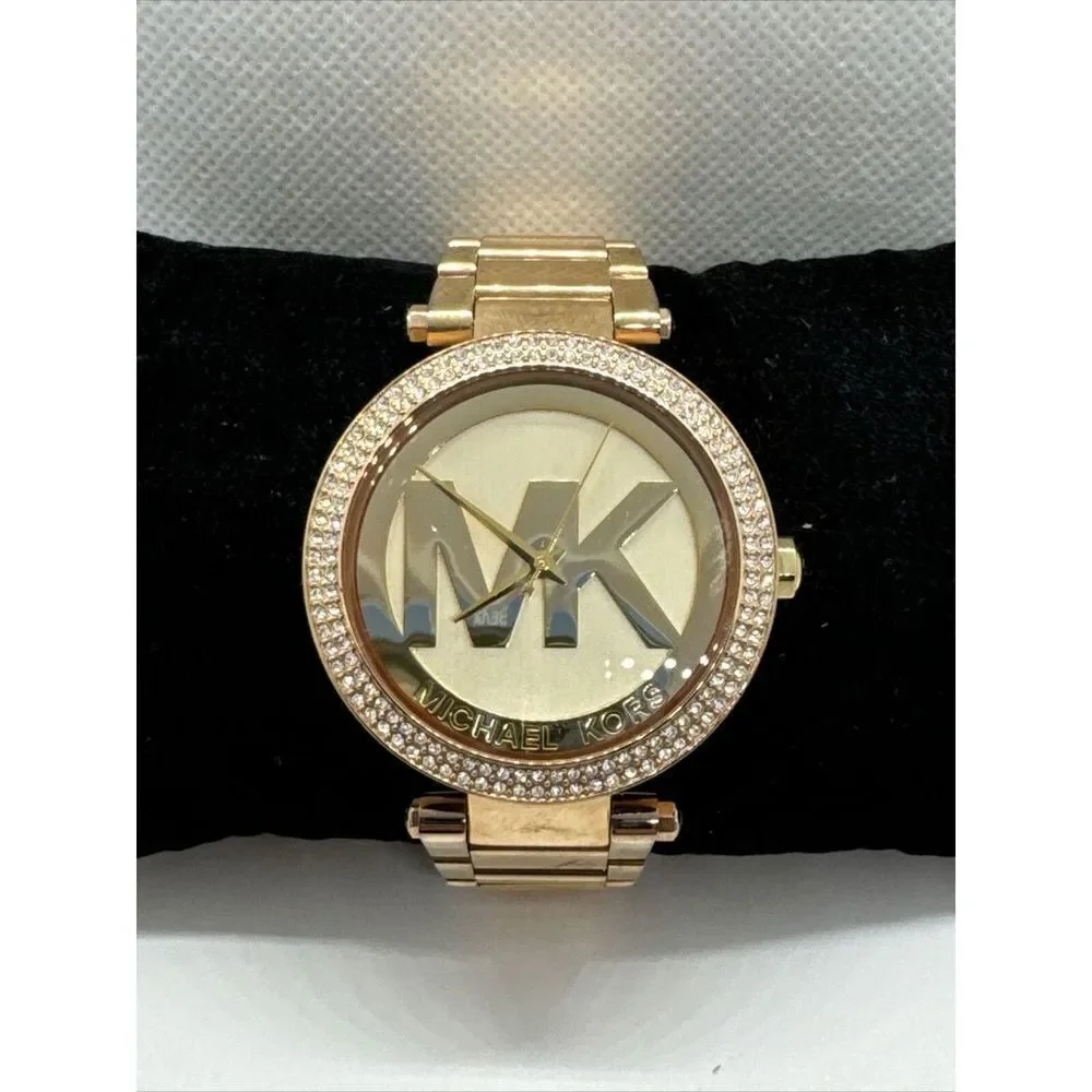 Michael Kors Parker MK5865 Women Rose Gold Analog Dial Quartz Wrist Watch JNA437